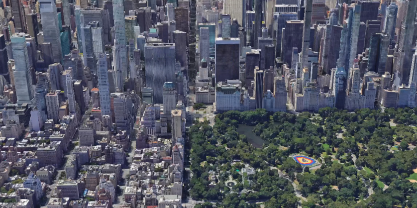 Aerial view of New York City.