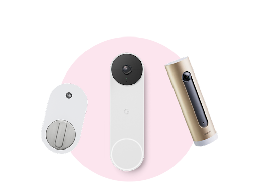 Collage of google home products to support smart home integrations