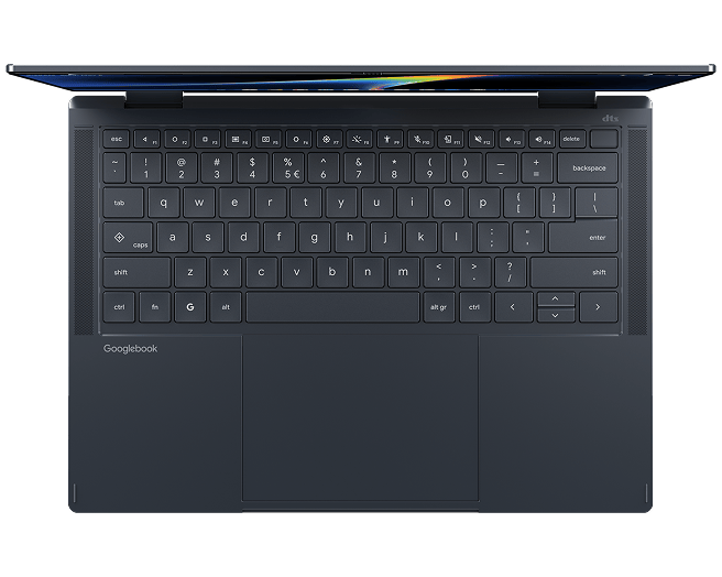 An open Acer Googlebook.