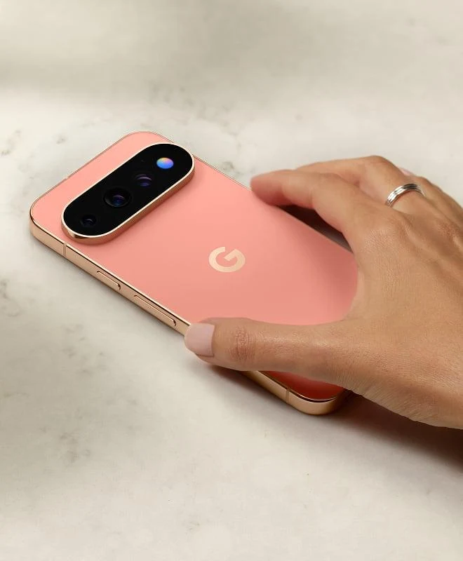 Someone picks up their Google Pixel 11 Pro when HiLight glows.