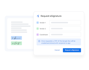 Requesting an eSignature on form from multiple parties