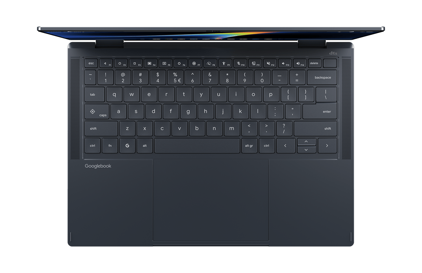 An open Acer Googlebook.
