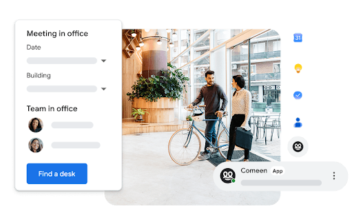 User utilizing Google Meet integration to access meetings from other apps