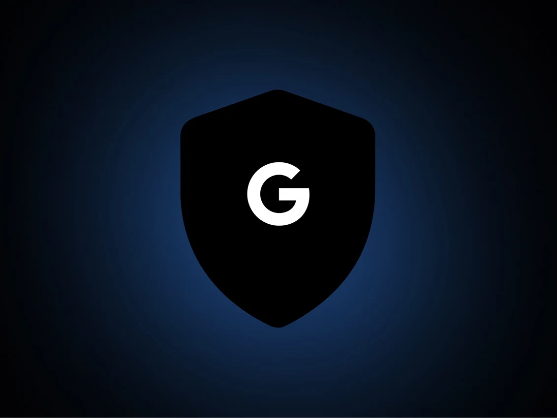 Security shield with Google logo