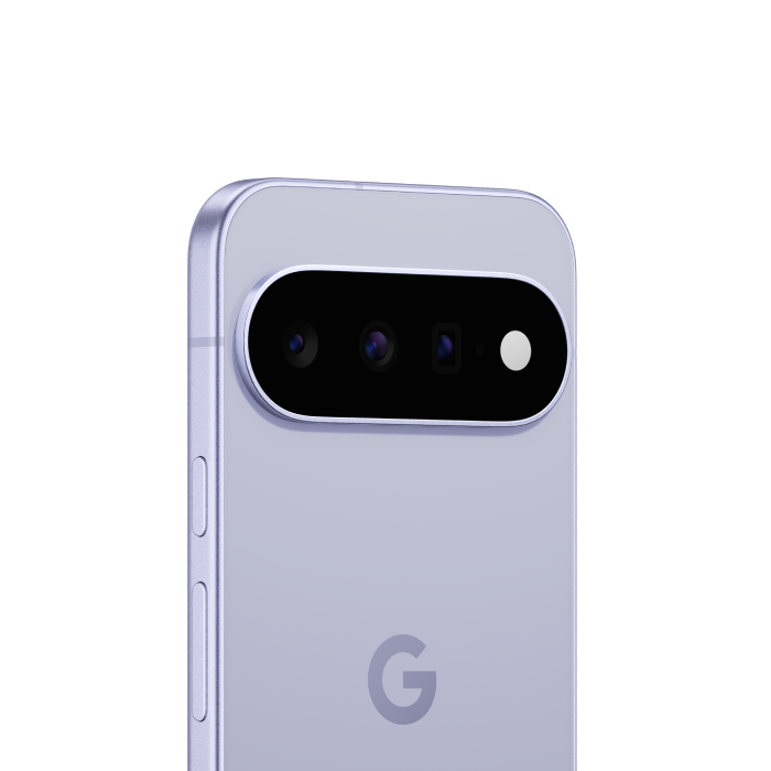 A back view of a Google Pixel 11 in Frost