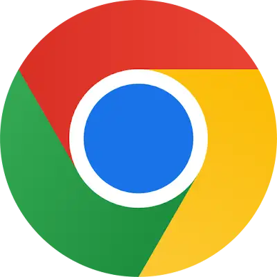 Google Chrome browser logo, a multicolored circular emblem with a blue center.