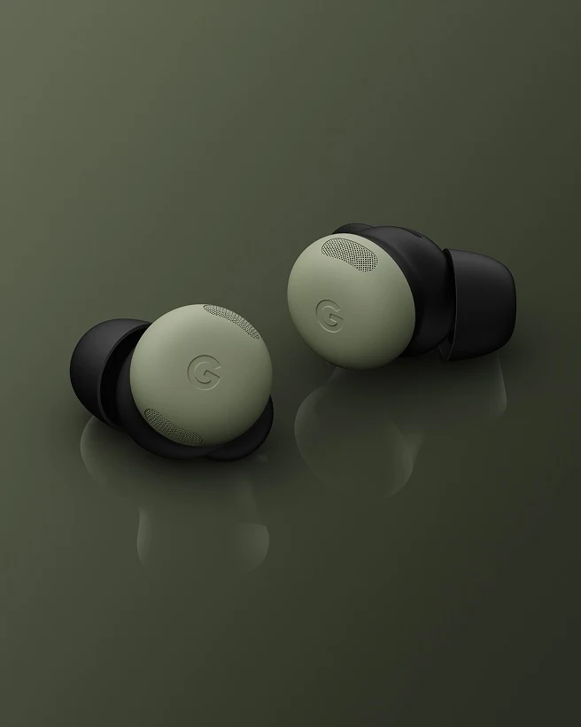 A pair of Pixel Buds Pro 2.