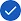 Blue circular icon with a bright white checkmark, symbolizing confirmation or success.