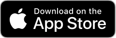 Download on the Apple store logo, with white text and a black background