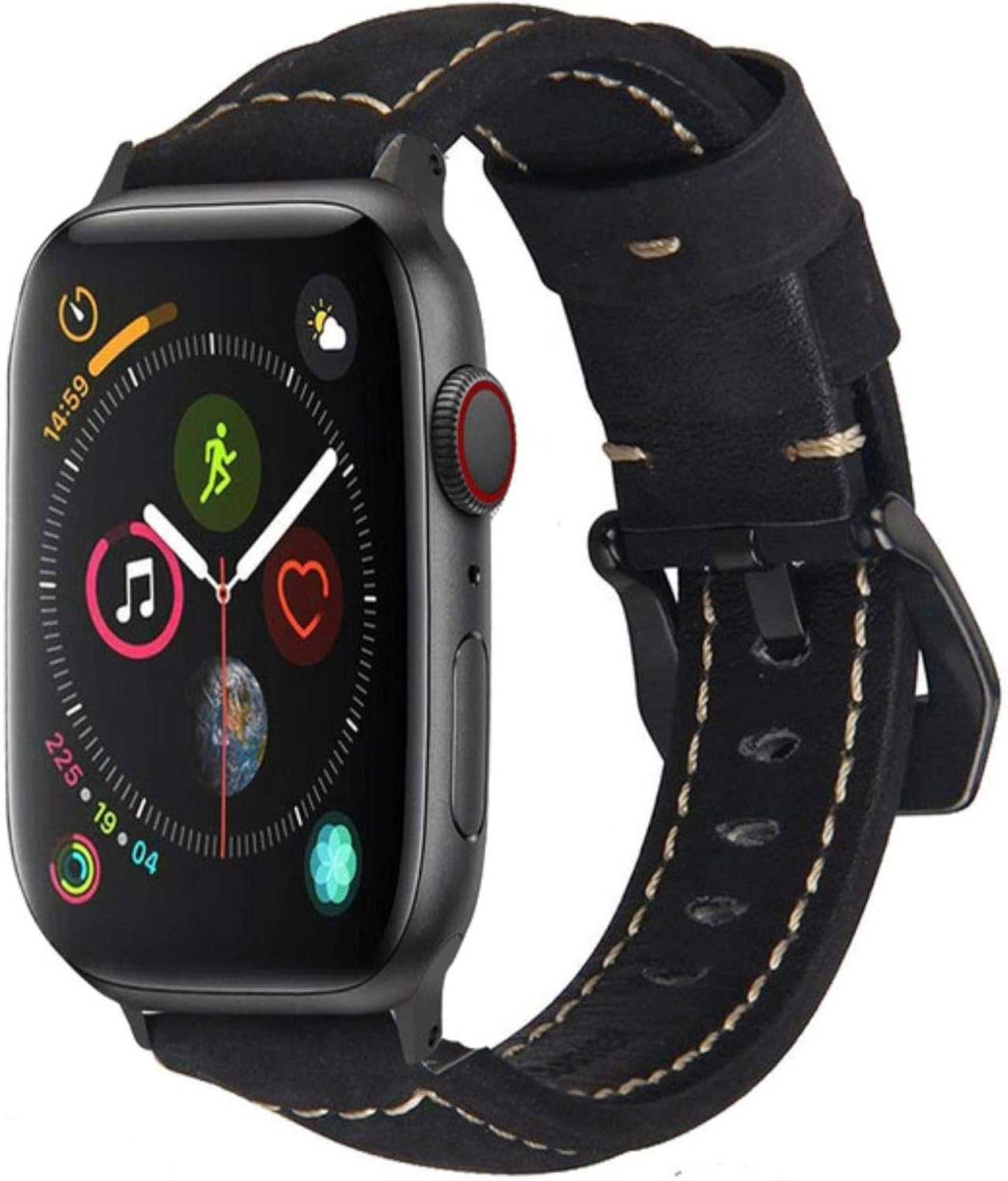 For apple watch 5 band 44mm 40mm Series 4 3 42mm 38mm leather strap
