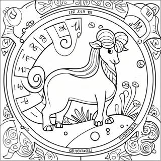 Stjärntecken Färgläggningssida