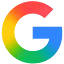 O "G" do Google, em vermelho, amarelo, verde e azul.