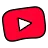 The YouTube Kids logo, a red rectangle with a white play button icon inside, all outlined in black.