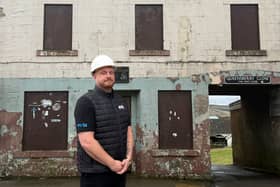Steven McCreadie of Dry Ice by Eco at the Whigham's Inn in Sanquhar, where work is due to begin on the facade.